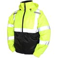 Tingley J26112 Bomber II Hooded Jacket, Fluorescent Yellow/Green/Black, Small J26112.SM